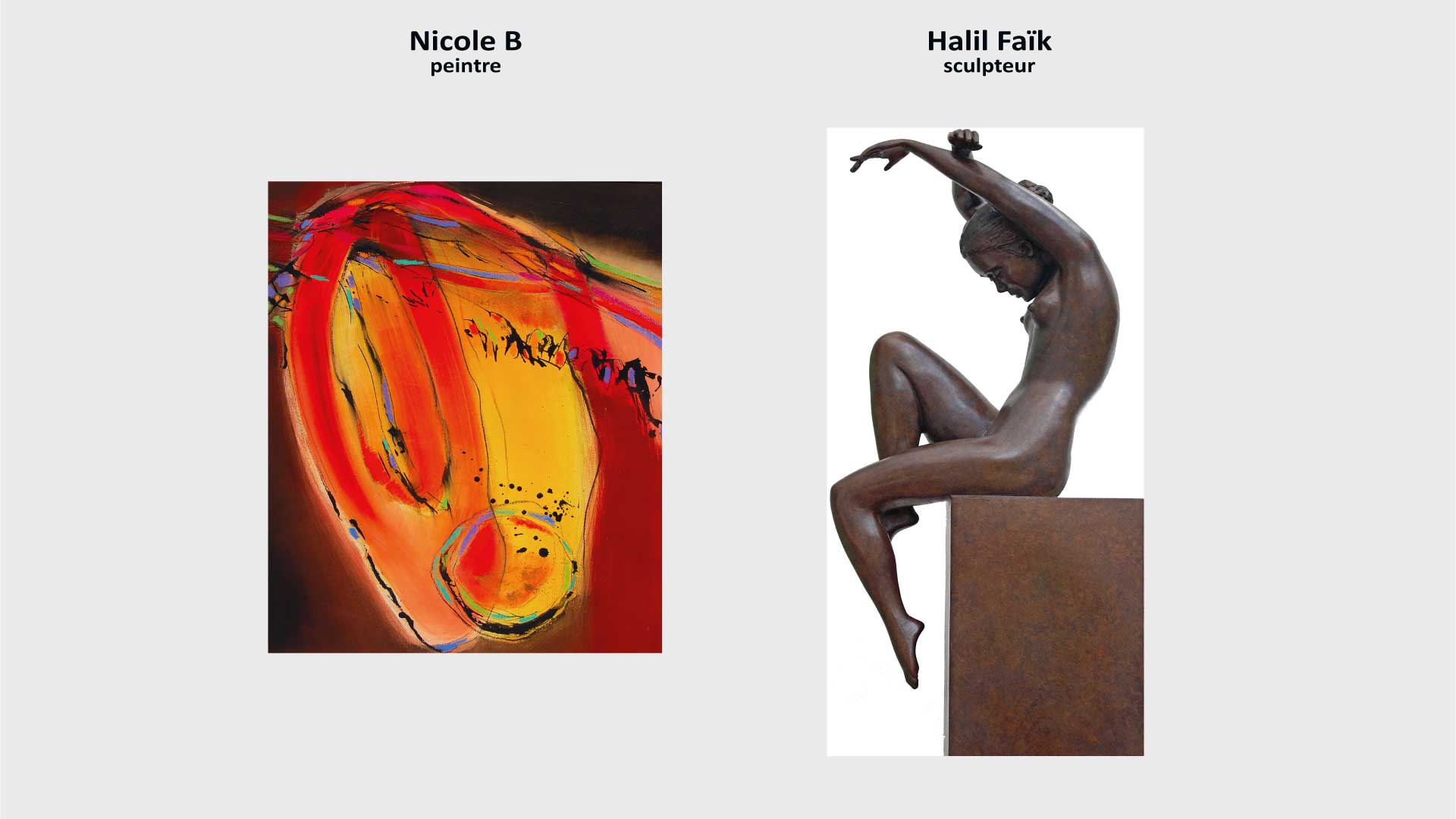 DIALOGUE de Nicole B peintre et Halil Faïk sculpteur